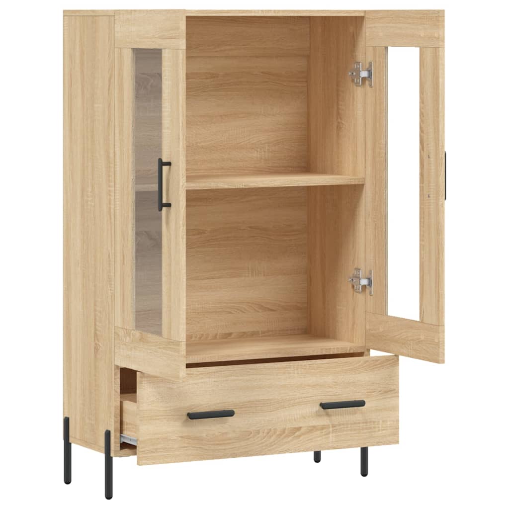 Highboard sonoma eik 69,5x31x115 cm konstruert tre