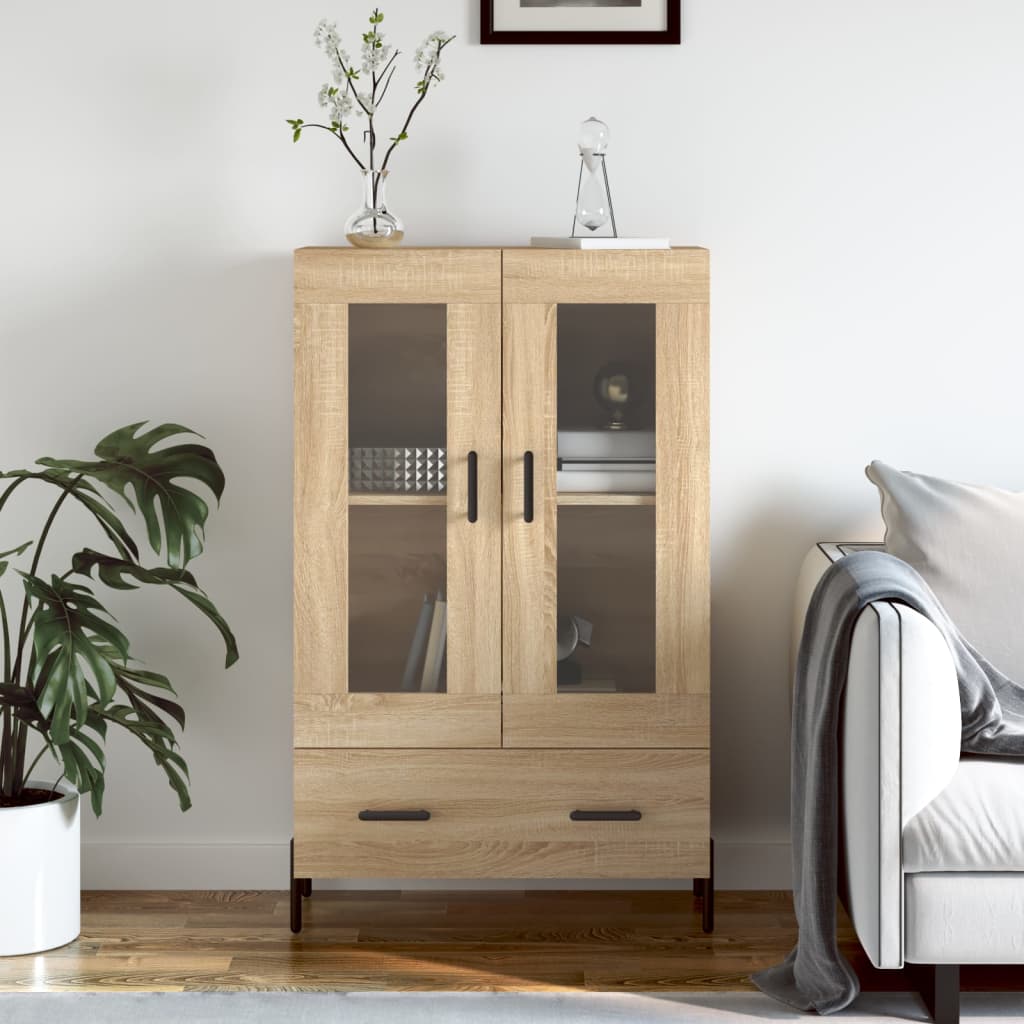 Highboard sonoma eik 69,5x31x115 cm konstruert tre