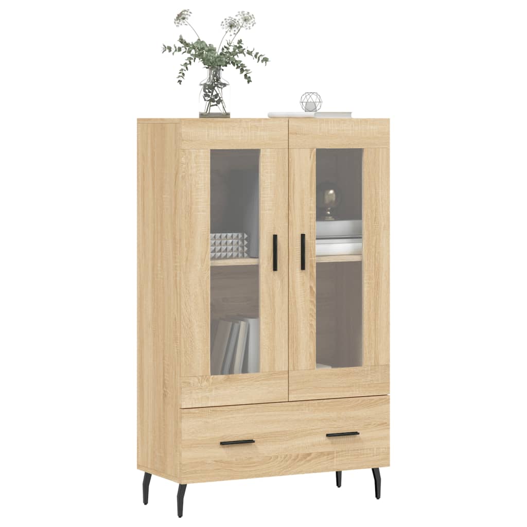 Highboard sonoma eik 69,5x31x115 cm konstruert tre