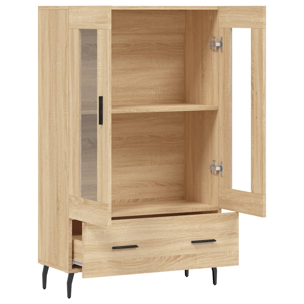 Highboard sonoma eik 69,5x31x115 cm konstruert tre