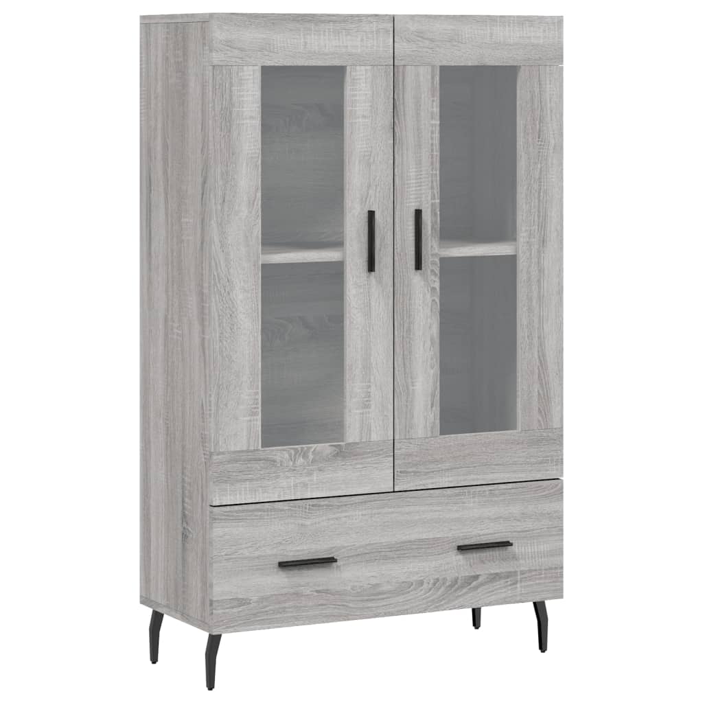 Highboard grå sonoma 69,5x31x115 cm konstruert tre