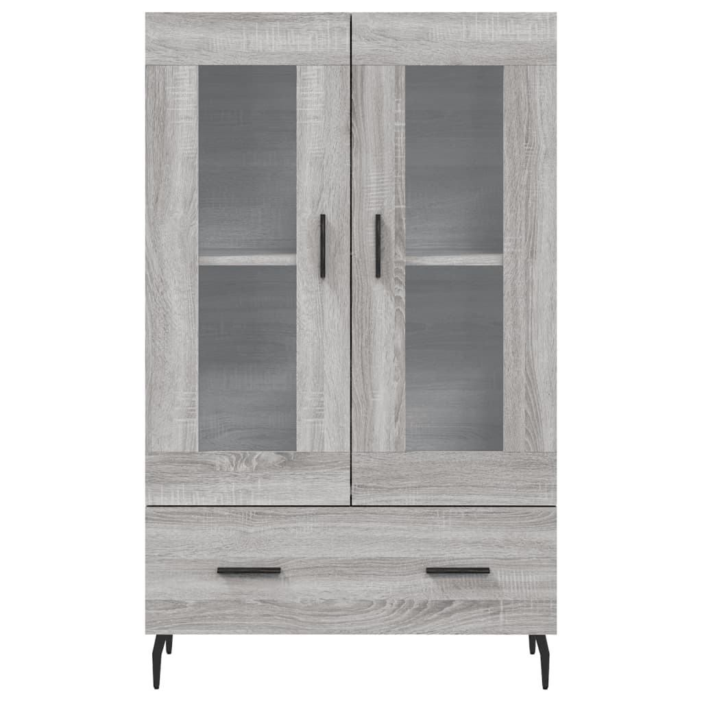 Highboard grå sonoma 69,5x31x115 cm konstruert tre
