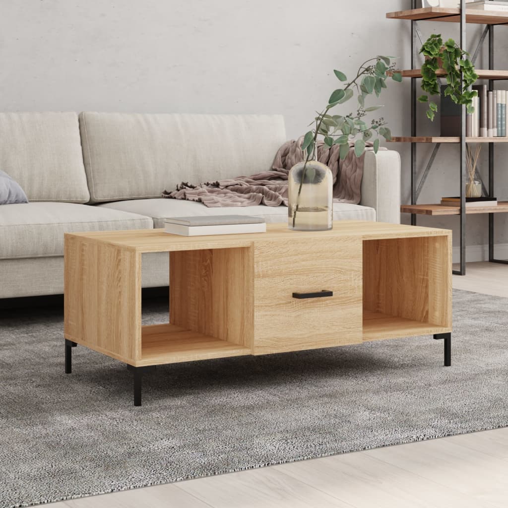 Salongbord sonoma eik 102x50x40 cm konstruert tre