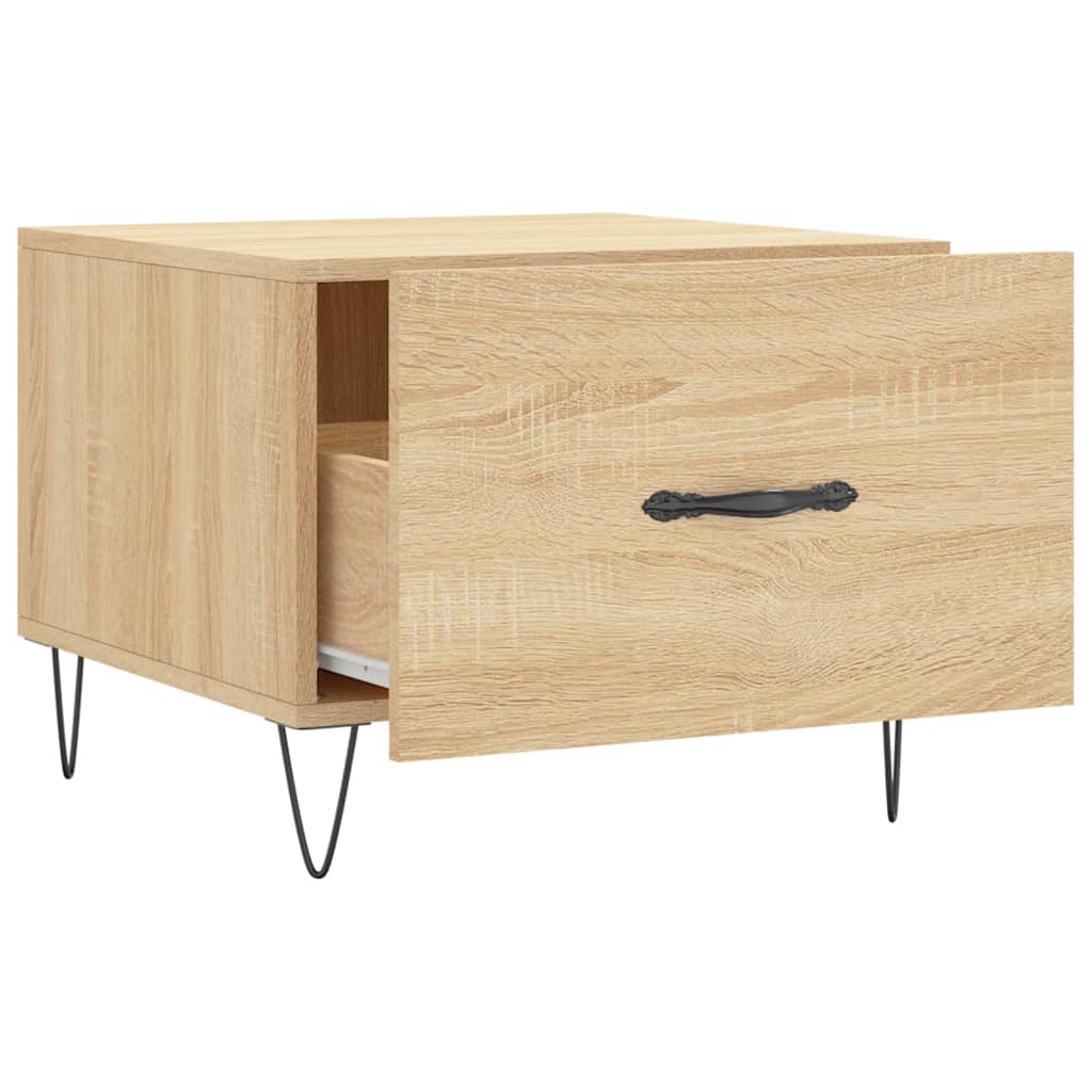 Salongbord sonoma eik 50x50x40 cm konstruert tre