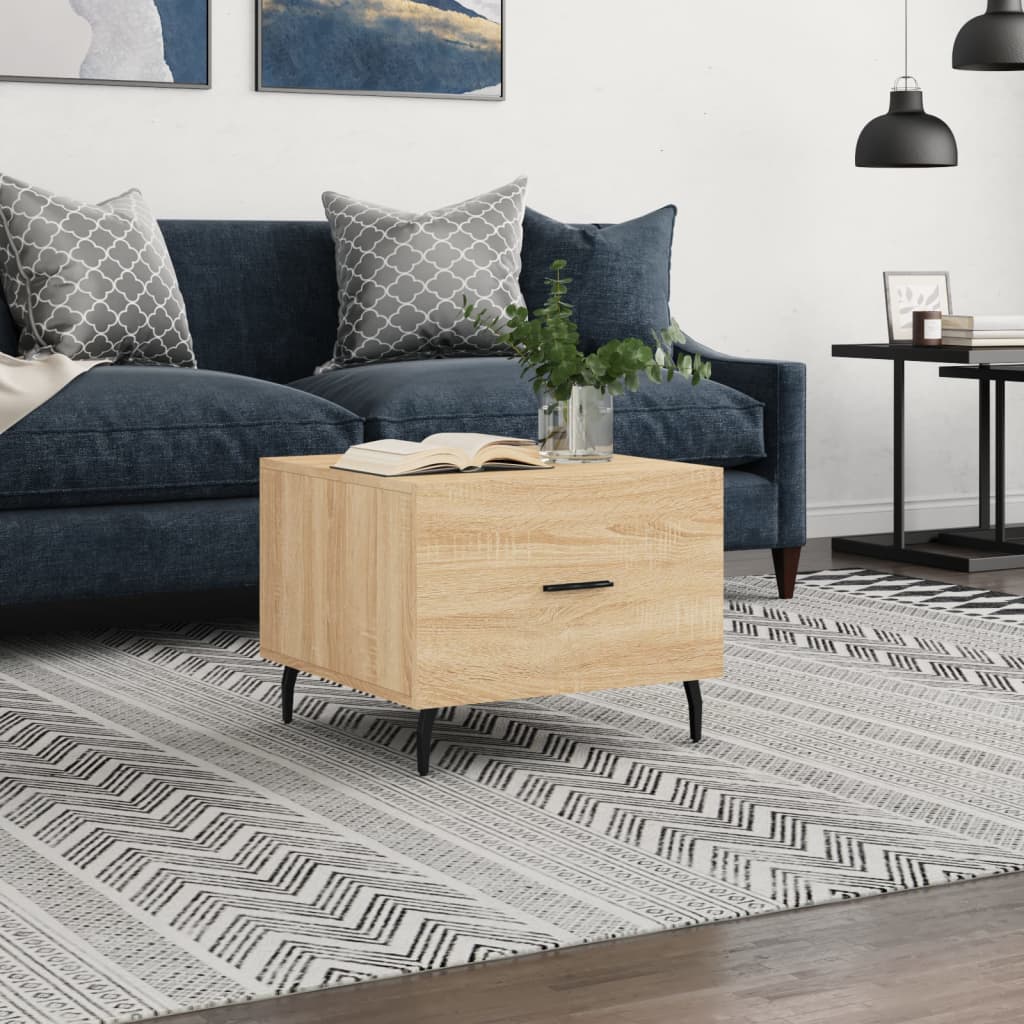 Salongbord sonoma eik 50x50x40 cm konstruert tre