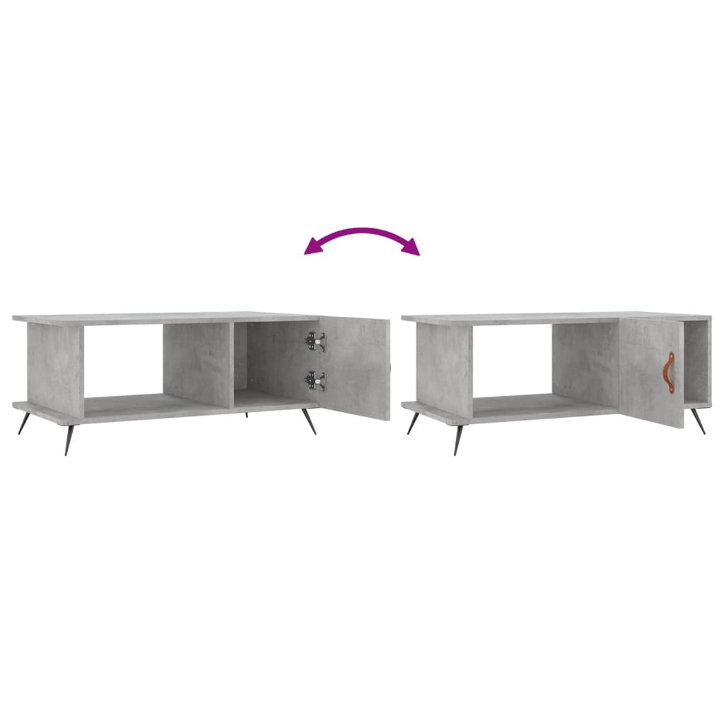 Salongbord betonggrå 90x50x40 cm konstruert tre