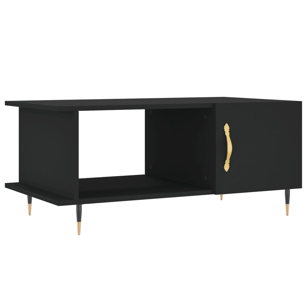 Salongbord svart 90x50x40 cm konstruert tre
