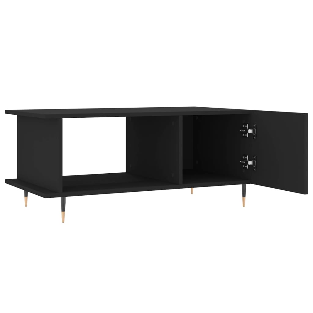 Salongbord svart 90x50x40 cm konstruert tre