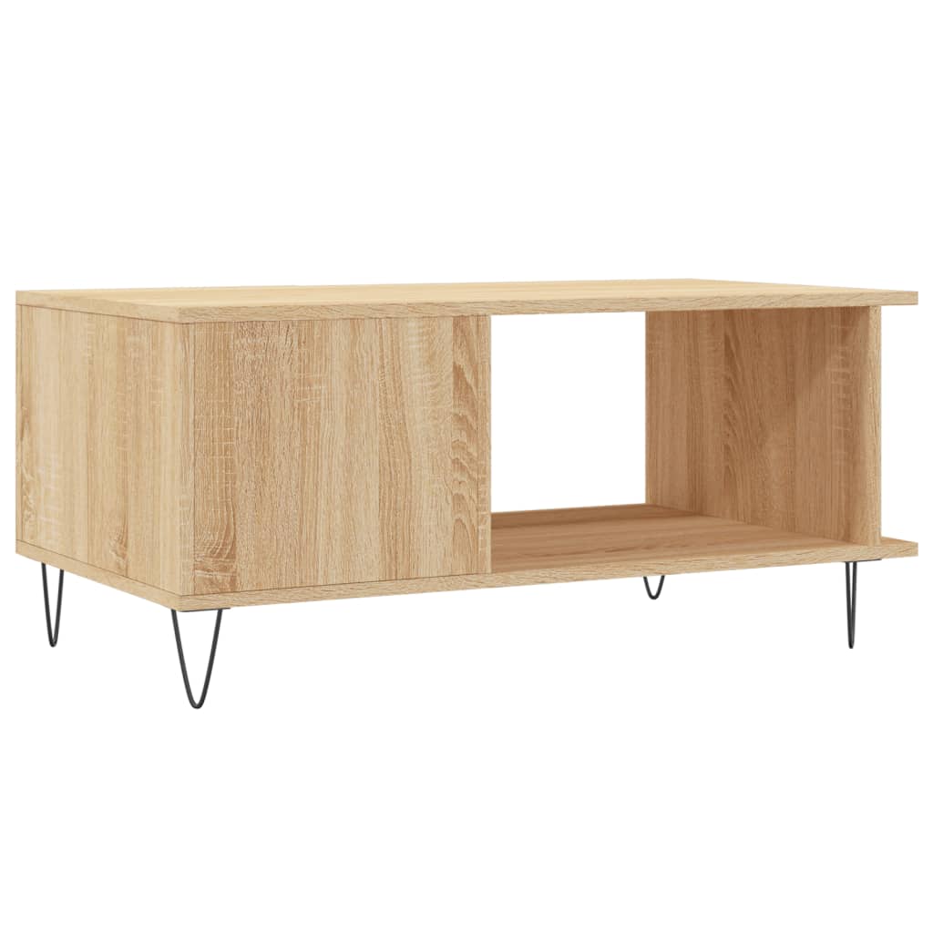 Salongbord sonoma eik 90x50x40 cm konstruert tre
