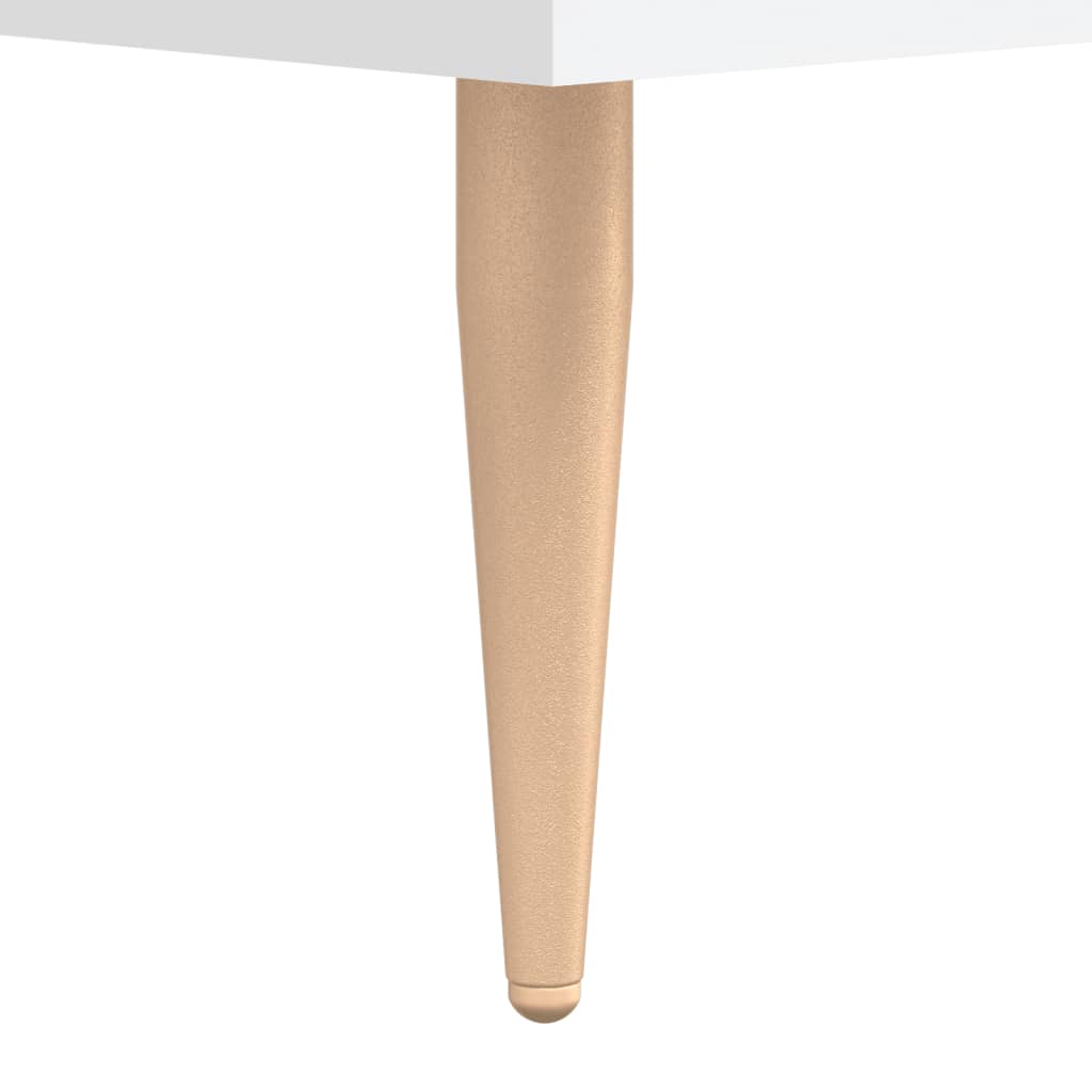 Highboard hvit 69,5x31x115 cm konstruert tre