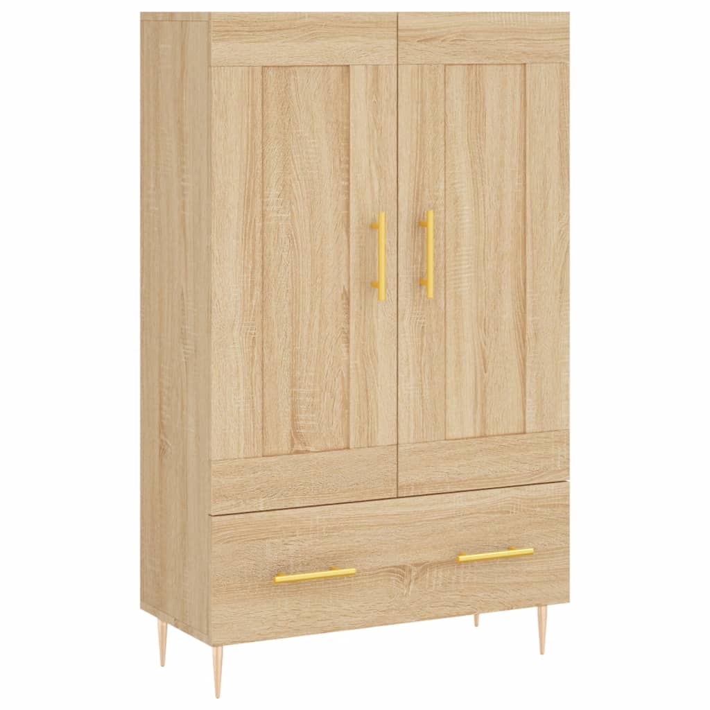 Highboard sonoma eik 69,5x31x115 cm konstruert tre