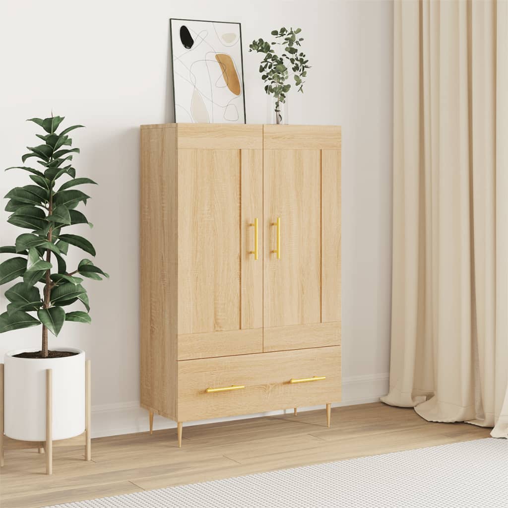 Highboard sonoma eik 69,5x31x115 cm konstruert tre