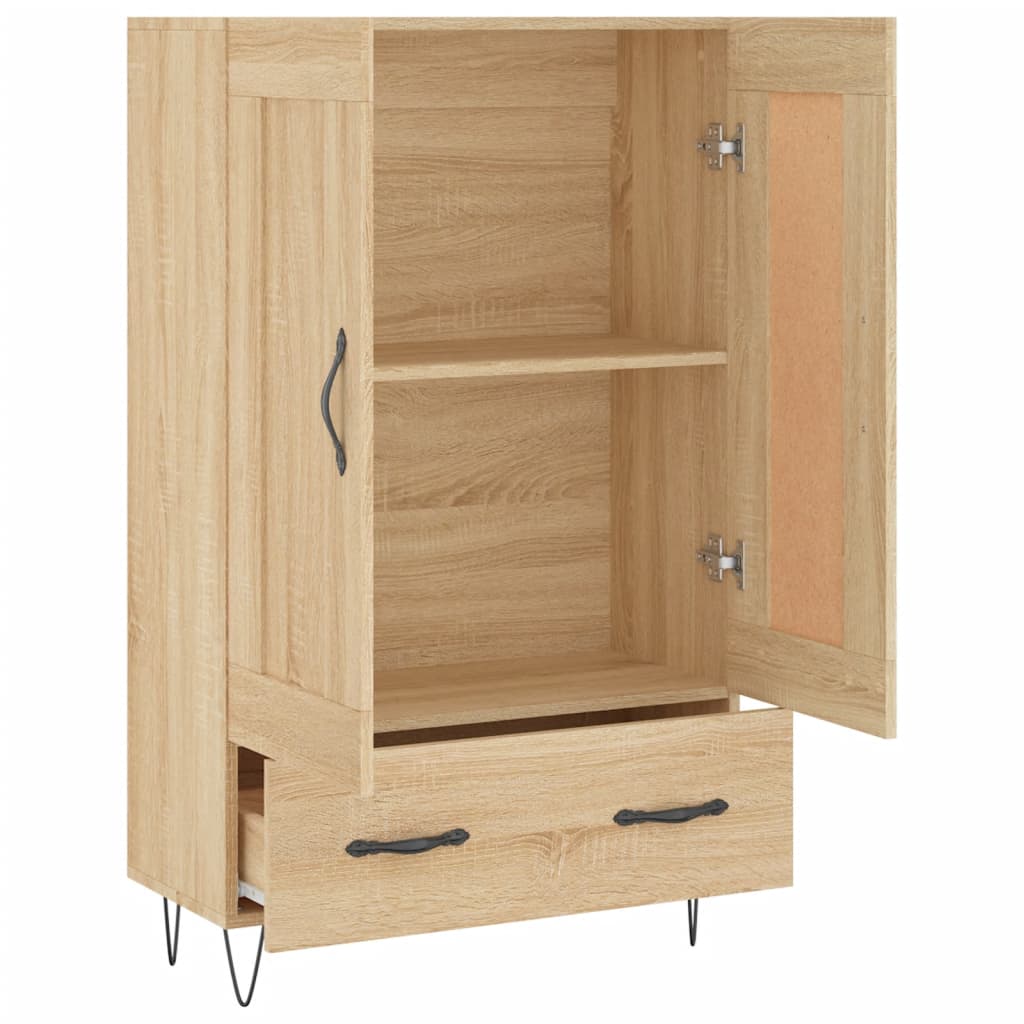 Highboard sonoma eik 69,5x31x115 cm konstruert tre