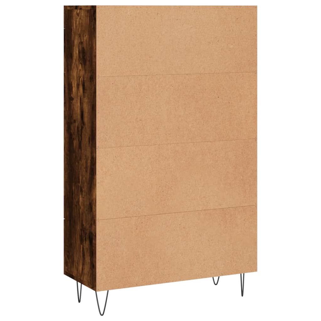 Highboard røkt eik 69,5x31x115 cm konstruert tre vidaXL