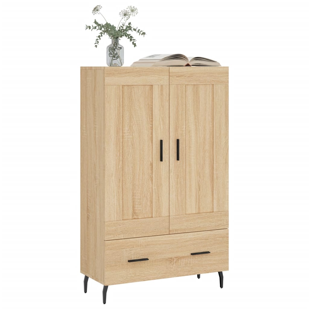 Highboard sonoma eik 69,5x31x115 cm konstruert tre
