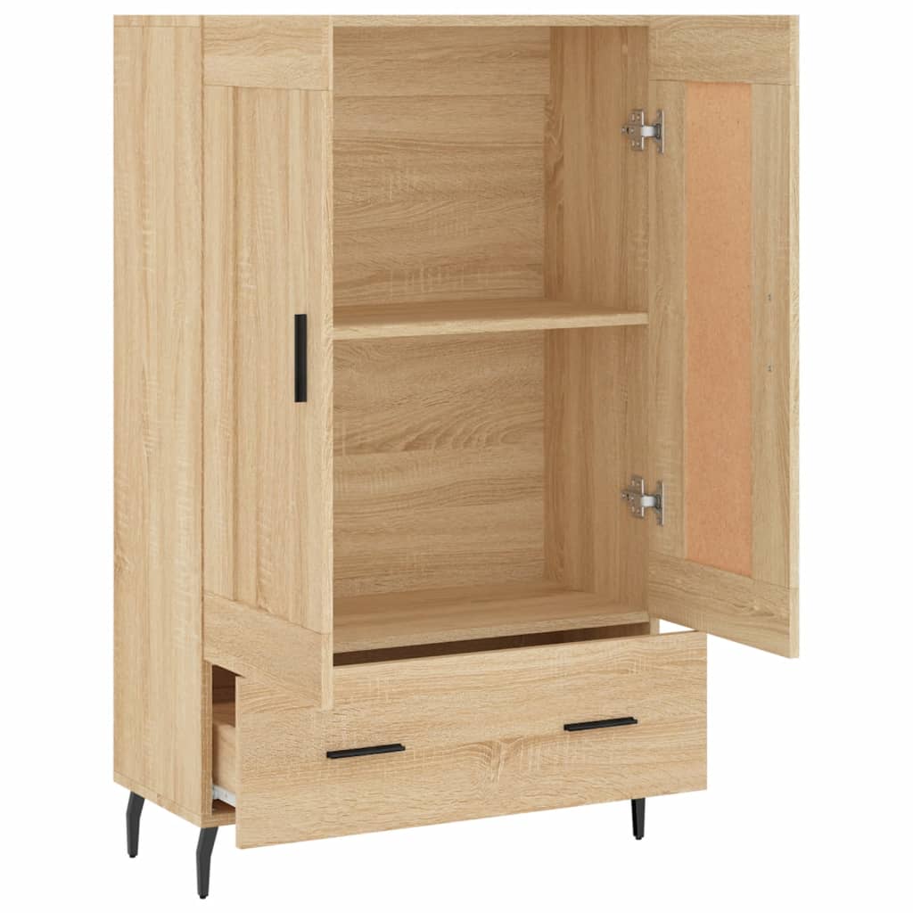 Highboard sonoma eik 69,5x31x115 cm konstruert tre