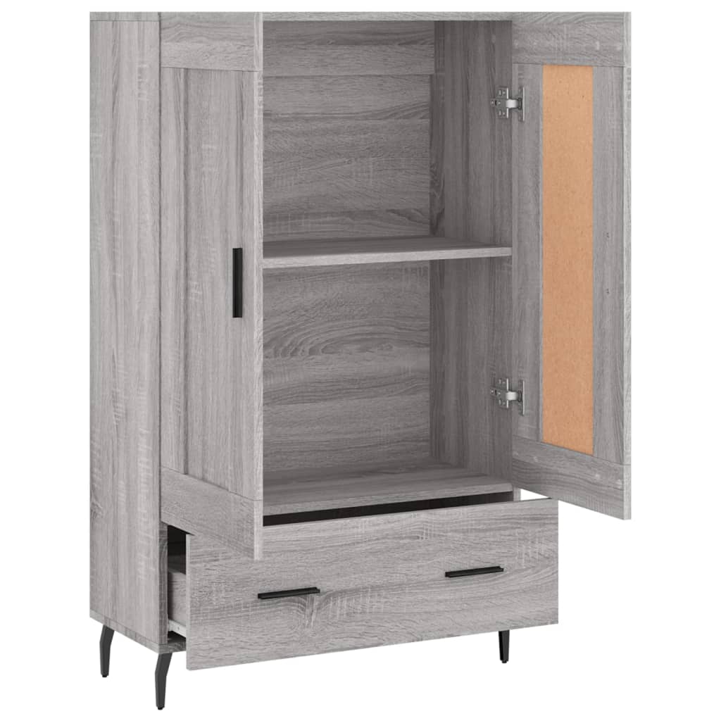 Highboard grå sonoma 69,5x31x115 cm konstruert tre