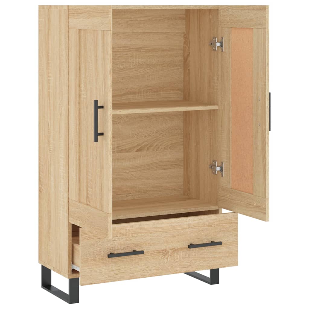 Highboard sonoma eik 69,5x31x115 cm konstruert tre