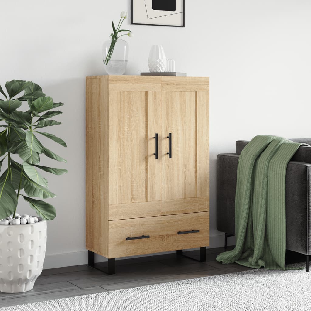 Highboard sonoma eik 69,5x31x115 cm konstruert tre