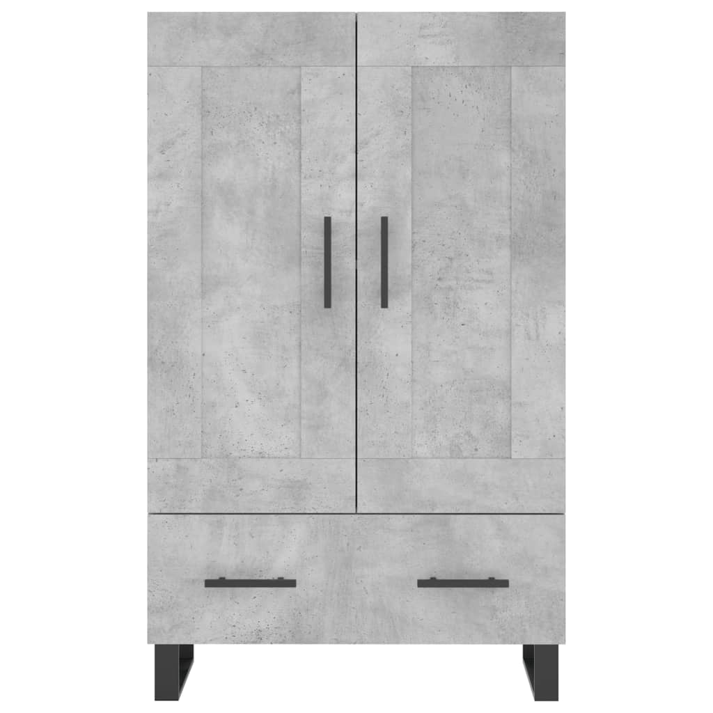 Highboard betonggrå 69,5x31x115 cm konstruert tre