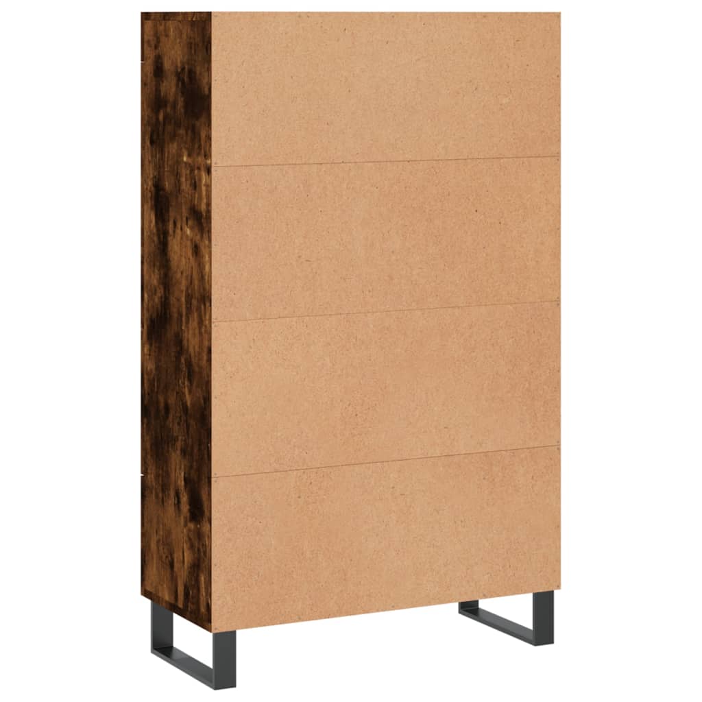 Highboard røkt eik 69,5x31x115 cm konstruert tre