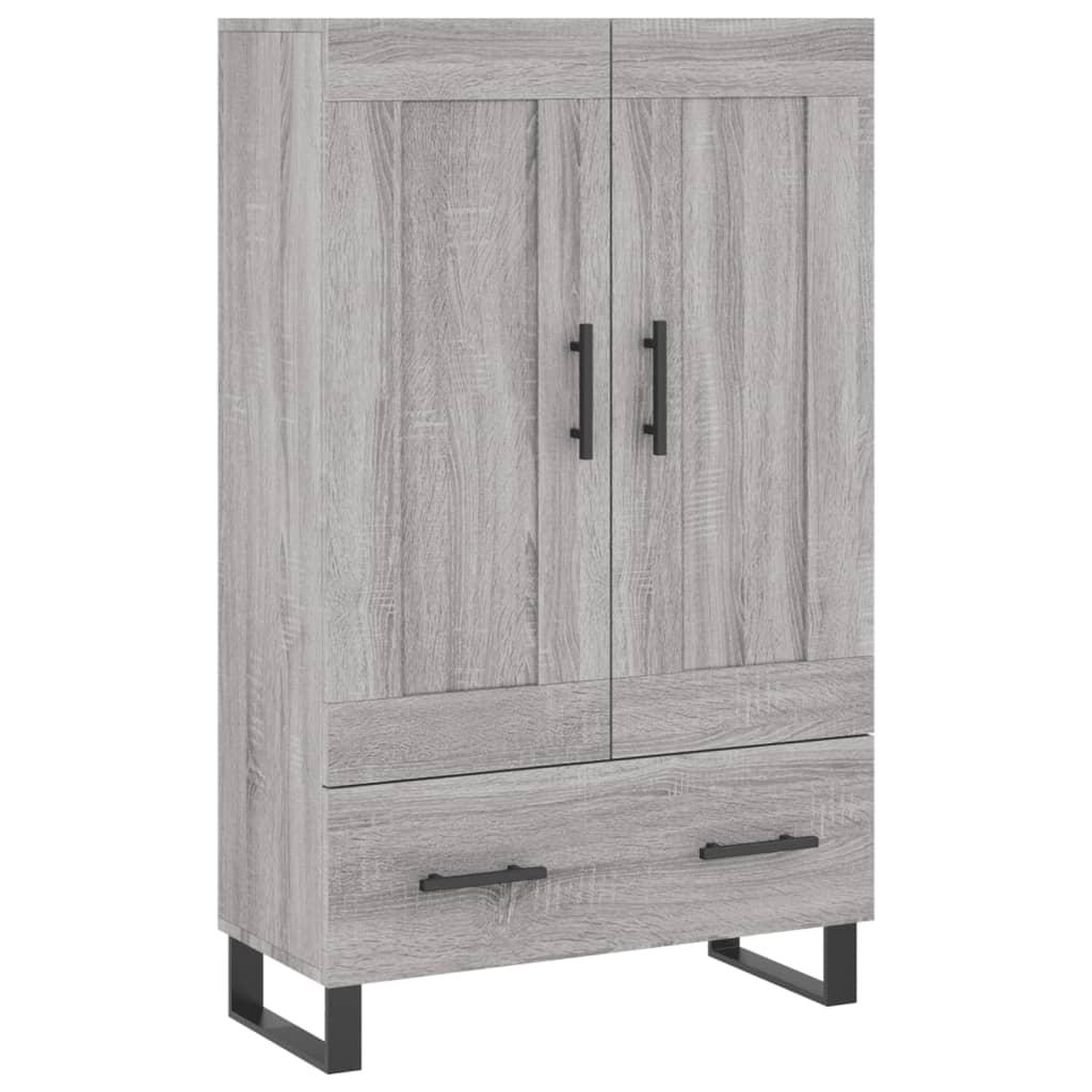 Highboard grå sonoma 69,5x31x115 cm konstruert tre
