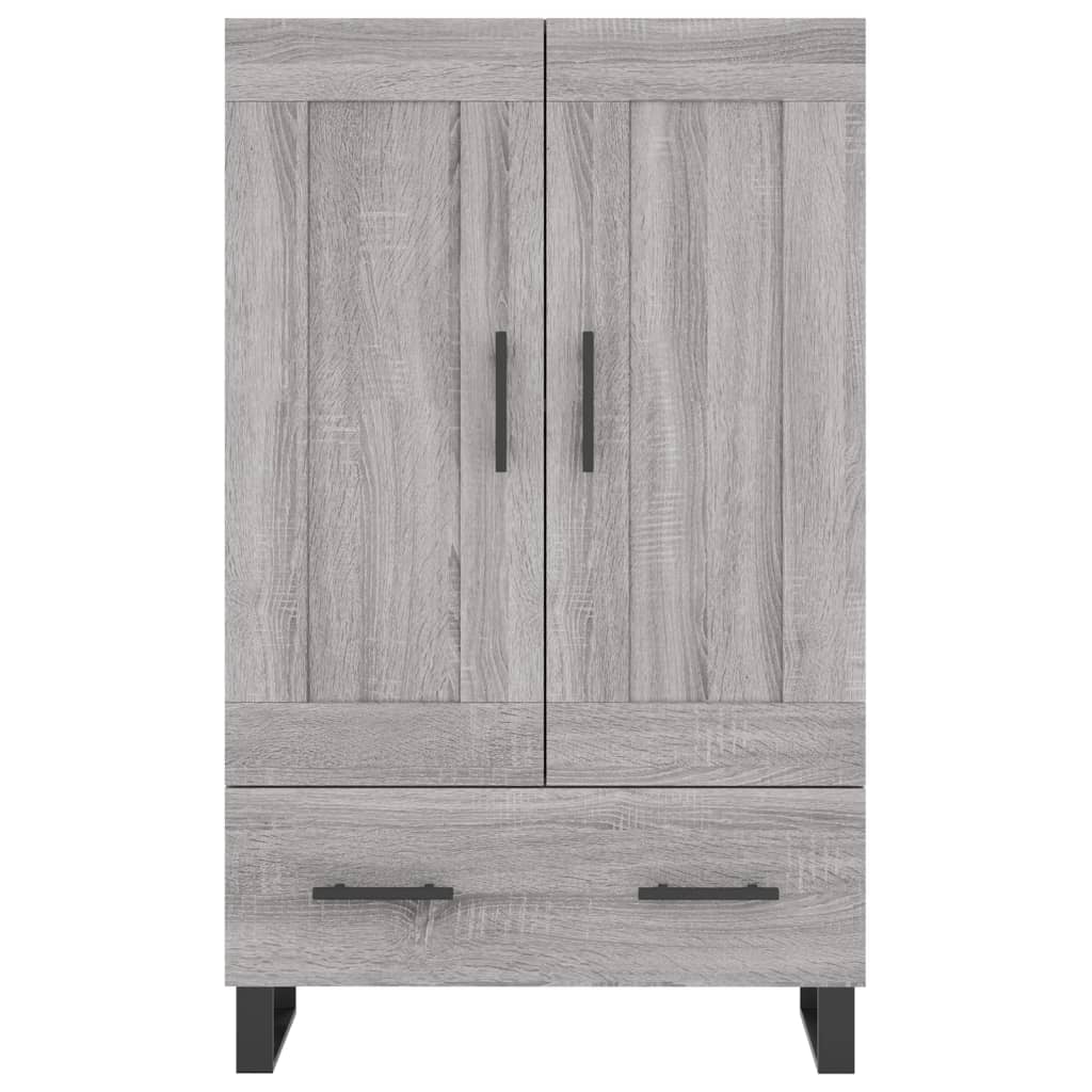 Highboard grå sonoma 69,5x31x115 cm konstruert tre