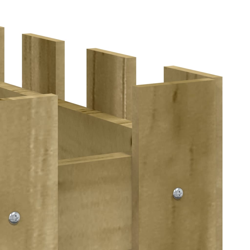 Høybed med gjerdedesign 150x30x30 cm impregnert furu