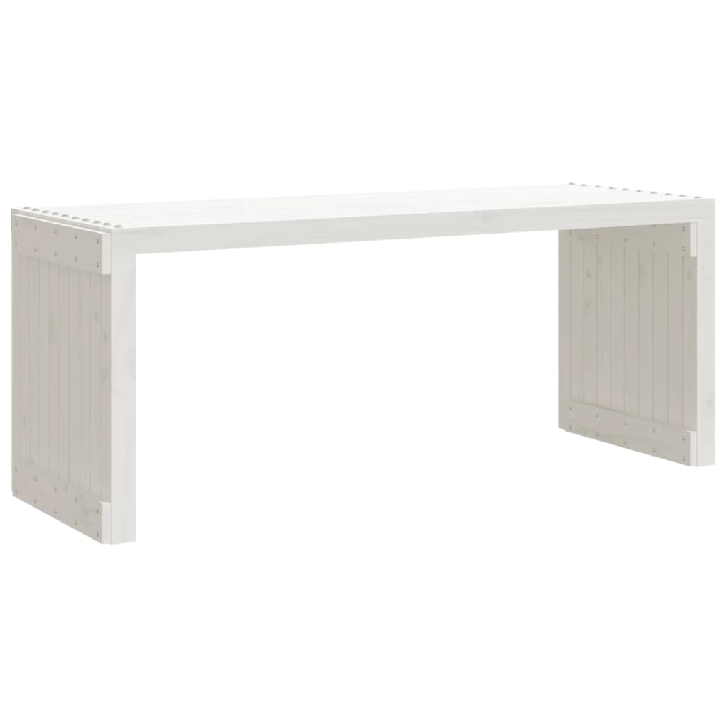 Hagebenk utvidbar hvit 212,5x40,5x45 cm heltre furu