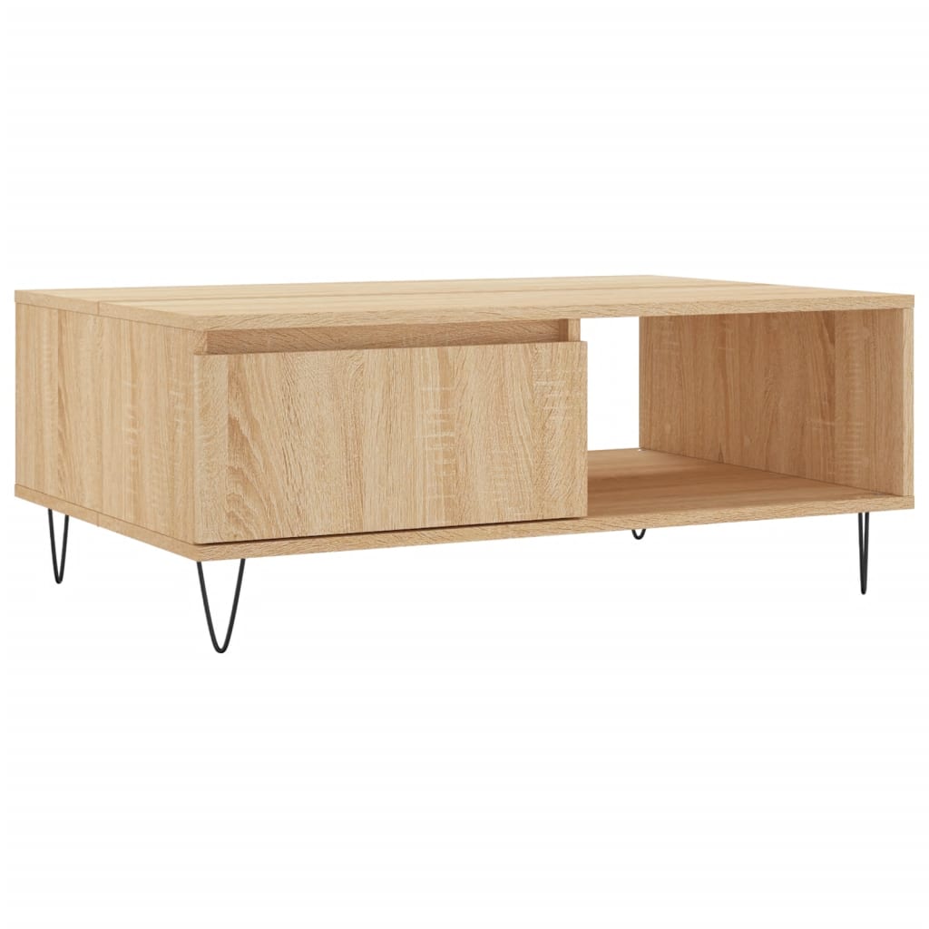 Salongbord sonoma eik 90x60x35 cm konstruert tre