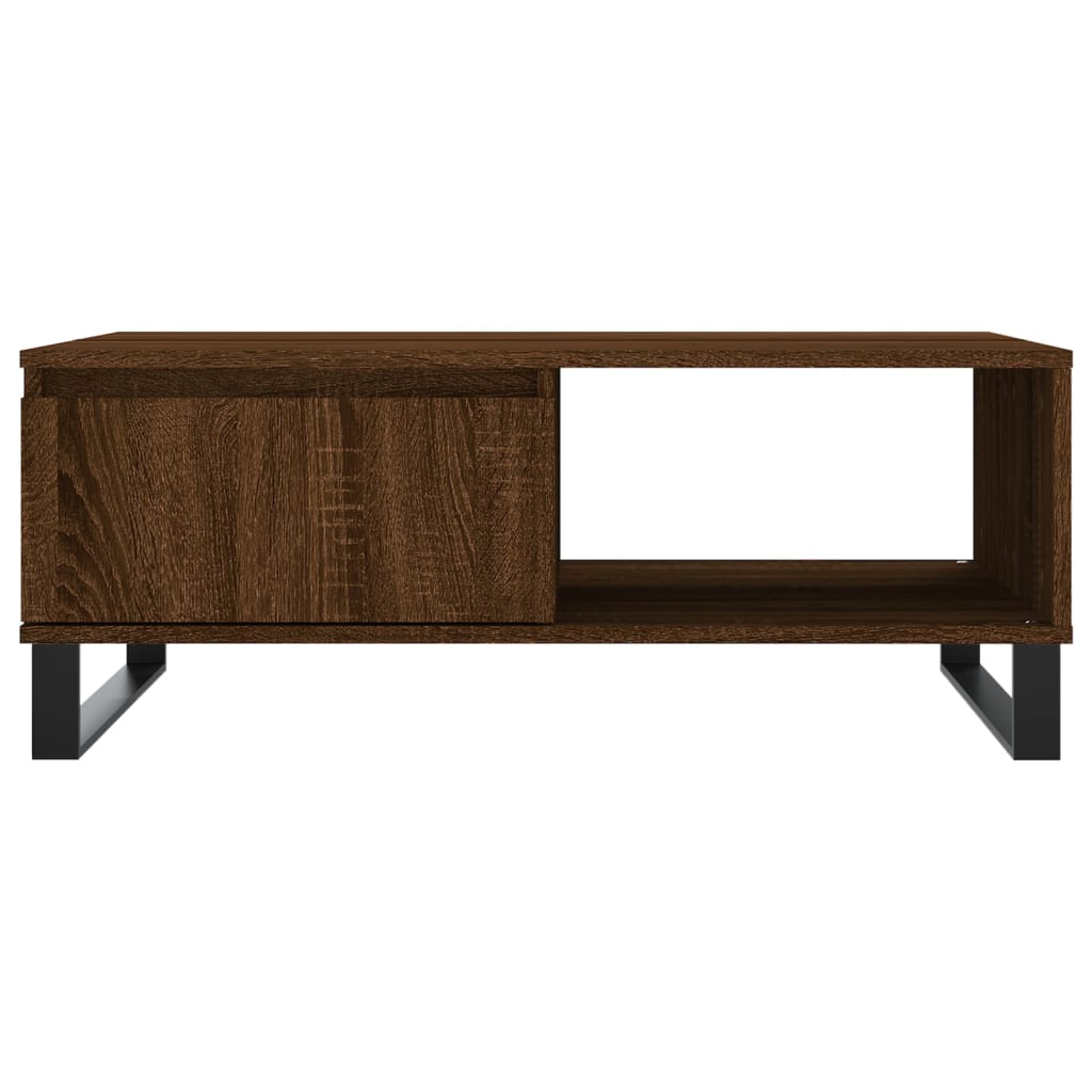 Salongbord brun eik 90x60x35 cm konstruert tre