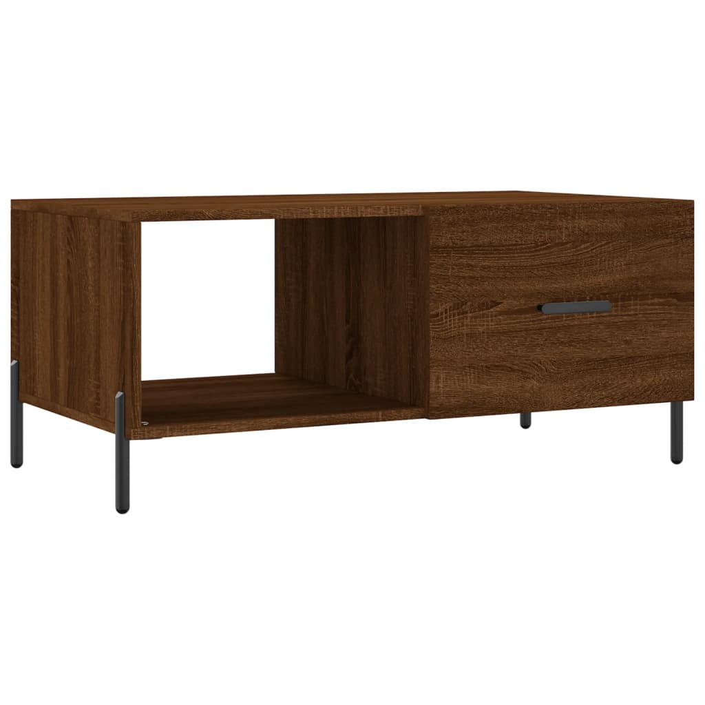 Salongbord brun eik 90x50x40 cm konstruert tre