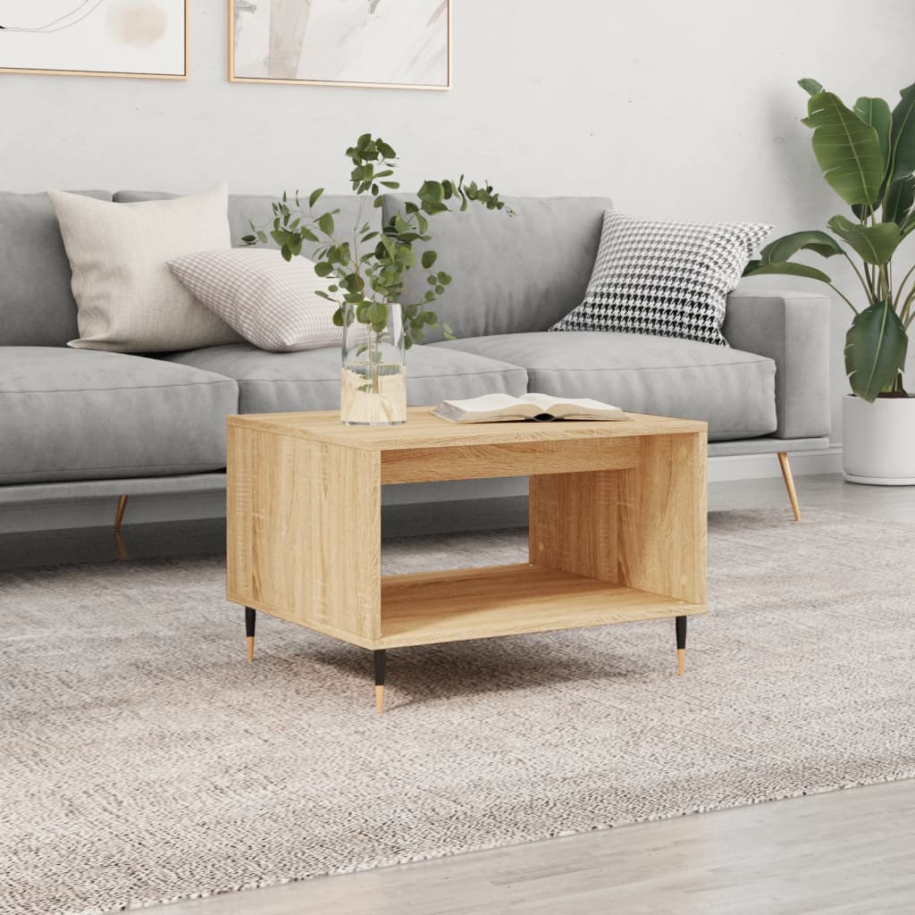 Salongbord sonoma eik 60x50x40 cm konstruert tre