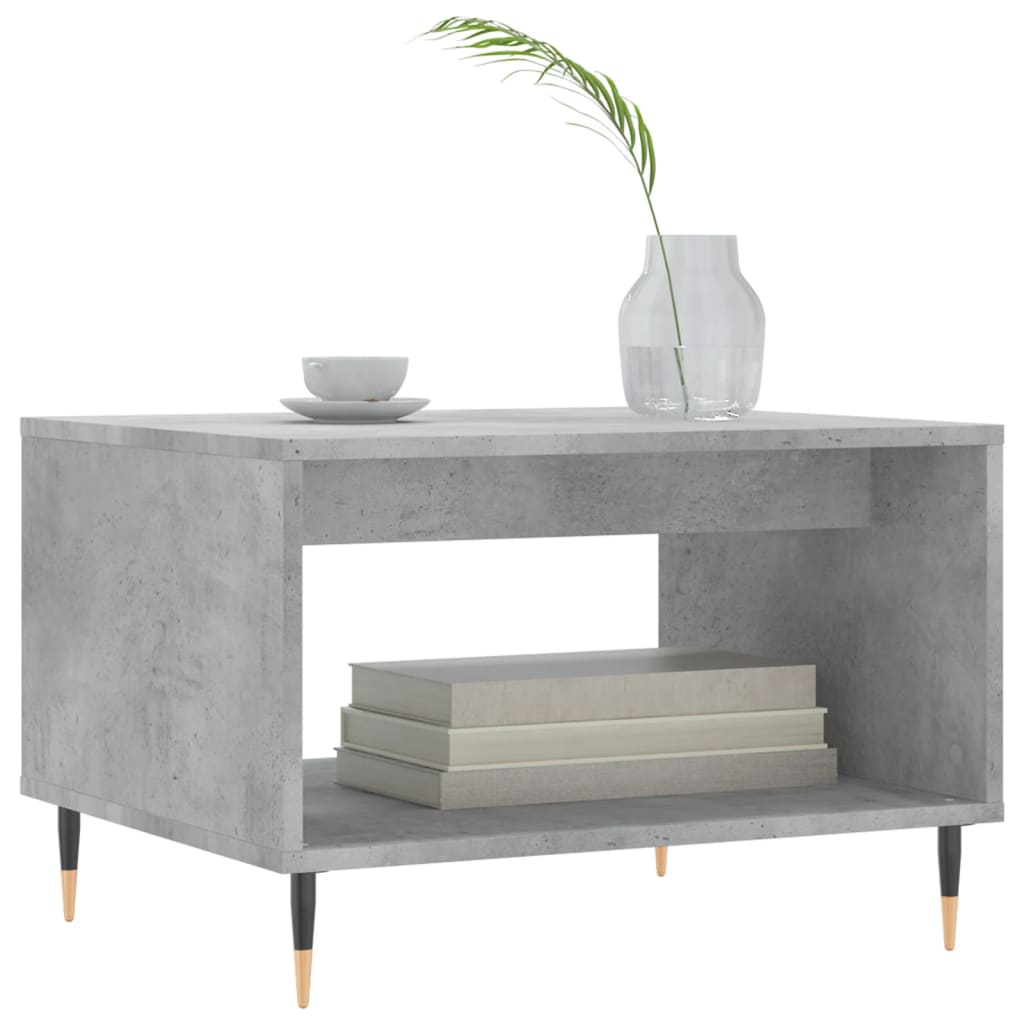 Salongbord betonggrå 60x50x40 cm konstruert tre