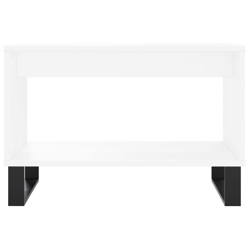 Salongbord hvit 60x50x40 cm konstruert tre