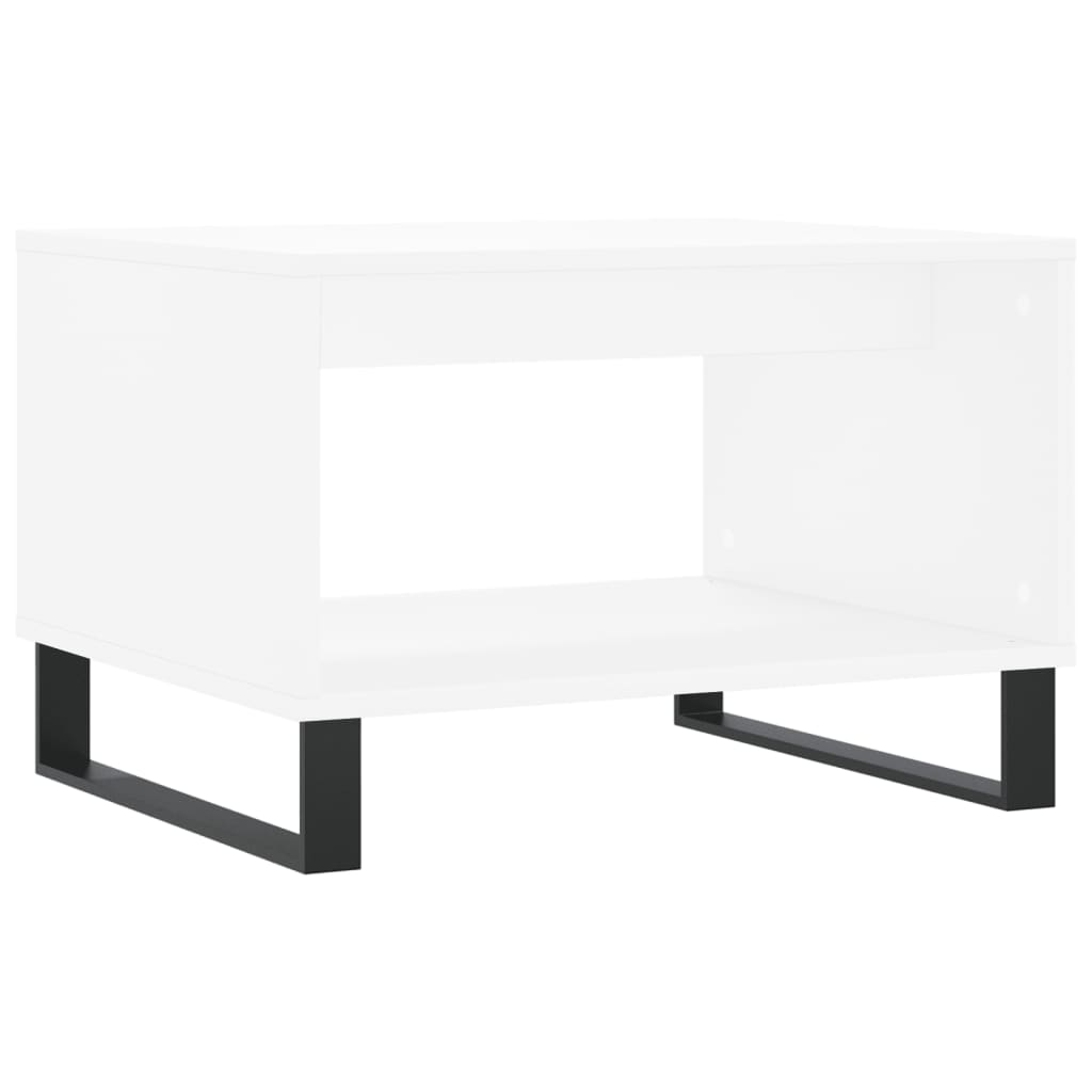 Salongbord hvit 60x50x40 cm konstruert tre