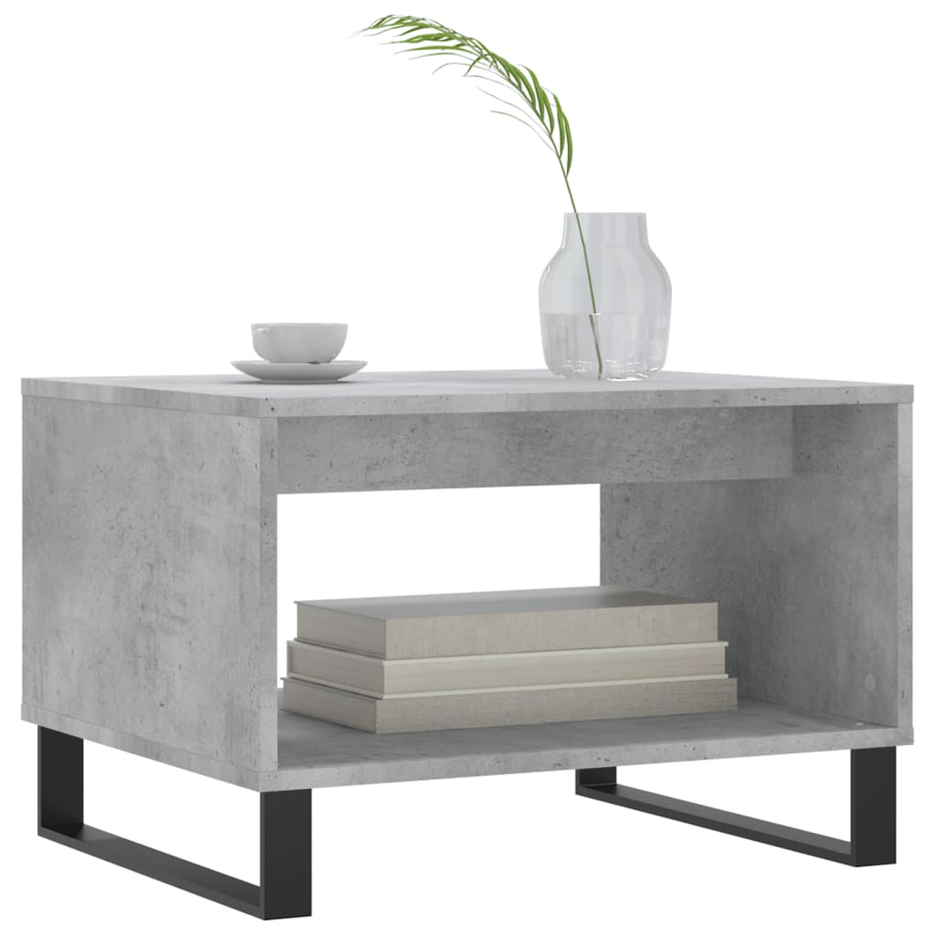 Salongbord betonggrå 60x50x40 cm konstruert tre