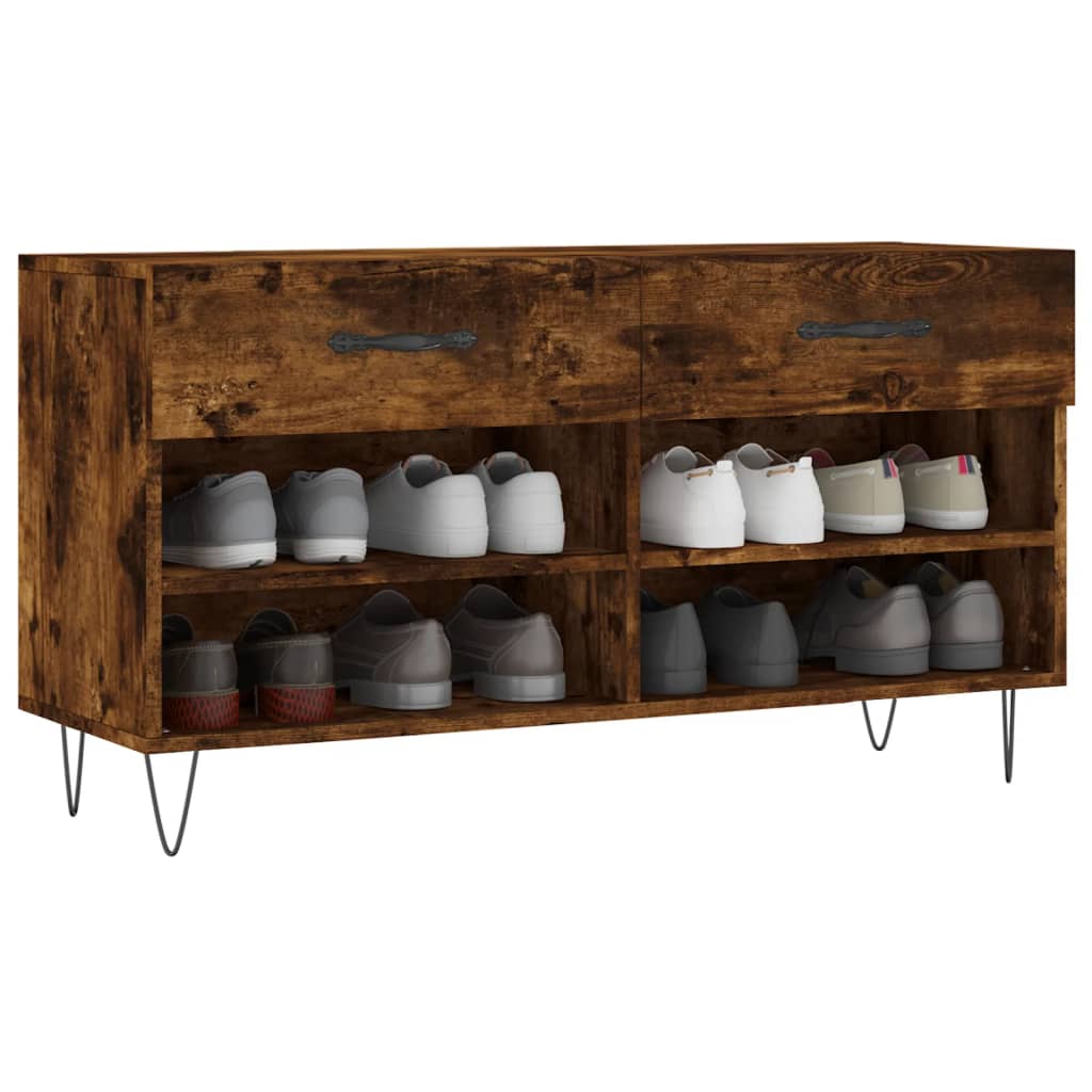 Skobenk røkt eik 102x35x55 cm konstruert tre