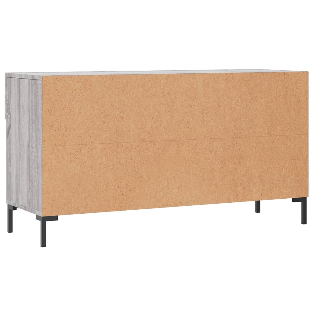 Skoskap grå sonoma 102x35x55 cm konstruert tre