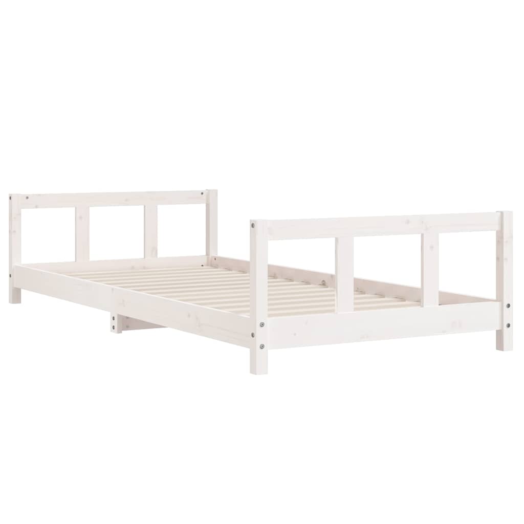 Barnesengeramme hvit 90x200 cm heltre furu