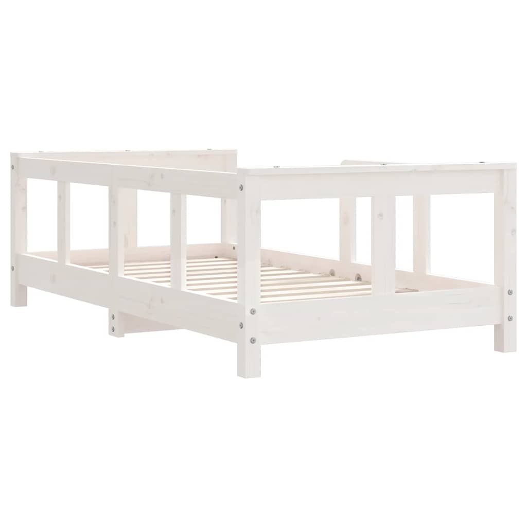 Barnesengeramme hvit 70x140 cm heltre furu