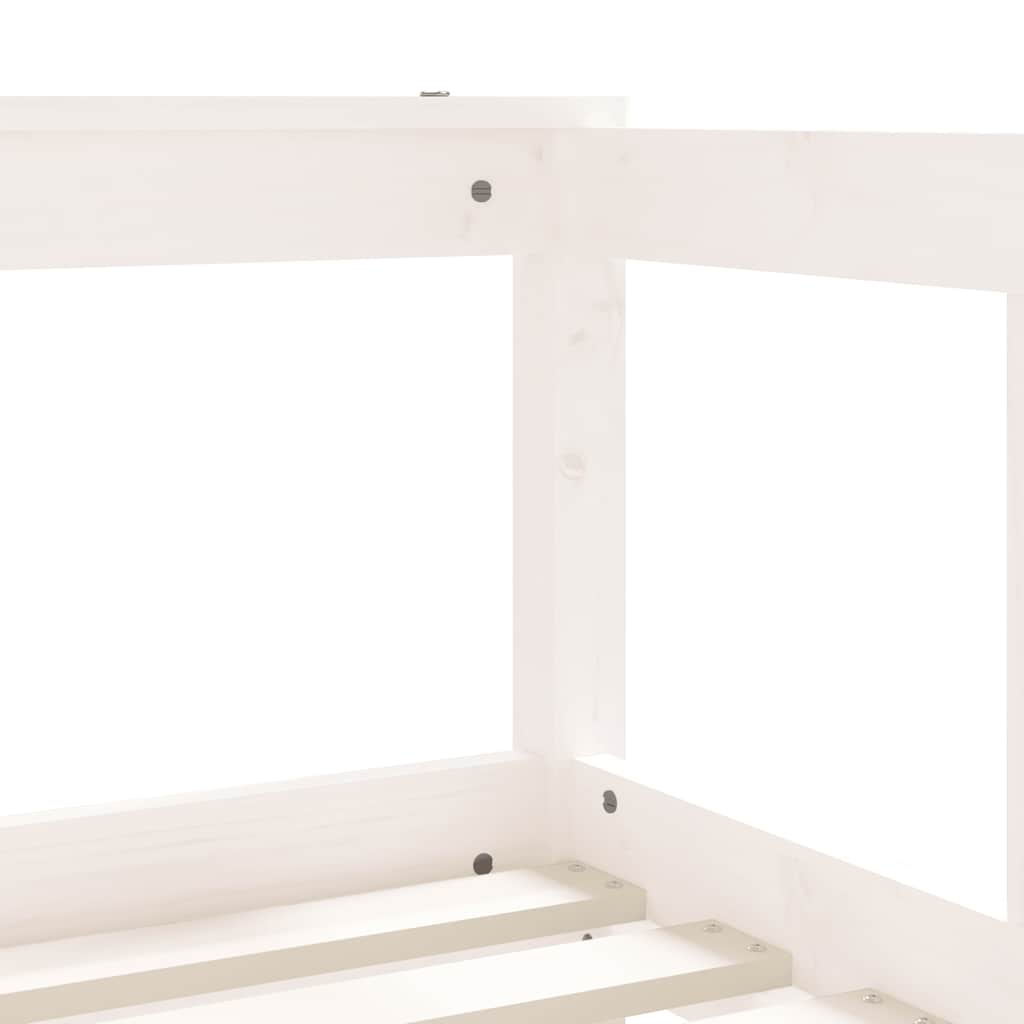 Barnesengeramme hvit 70x140 cm heltre furu