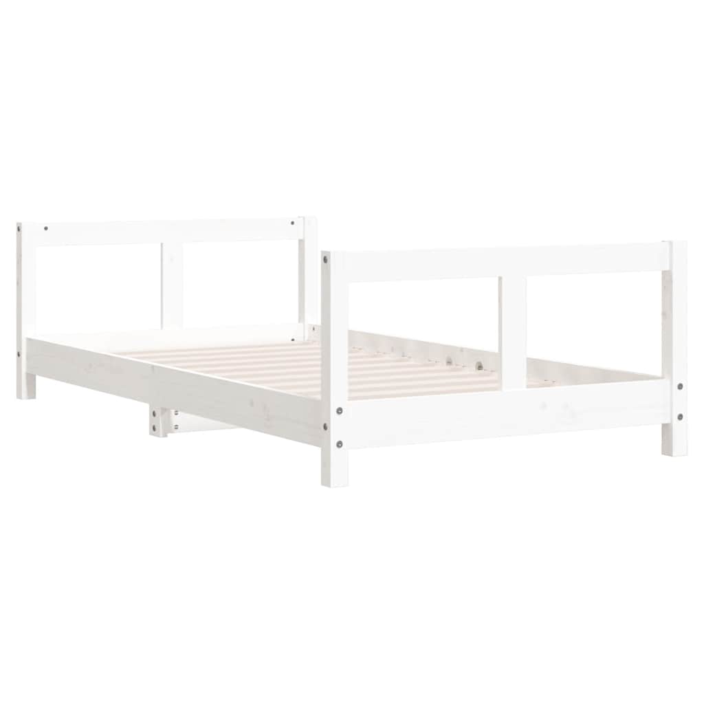 Barnesengeramme hvit 80x160 cm heltre furu