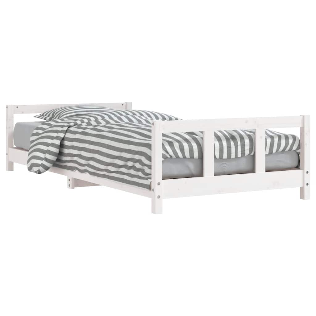 Barnesengeramme hvit 90x190 cm heltre furu