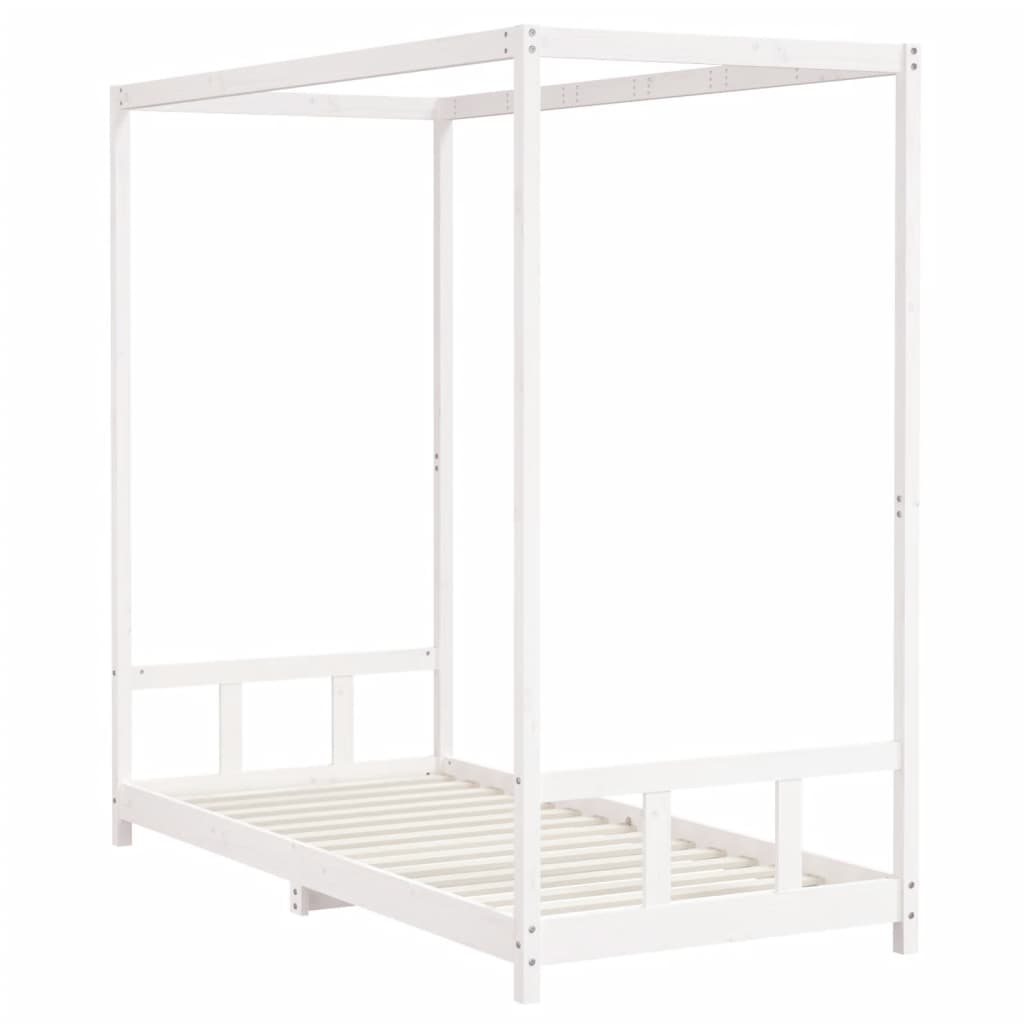 Barnesengeramme hvit 90x200 cm heltre furu