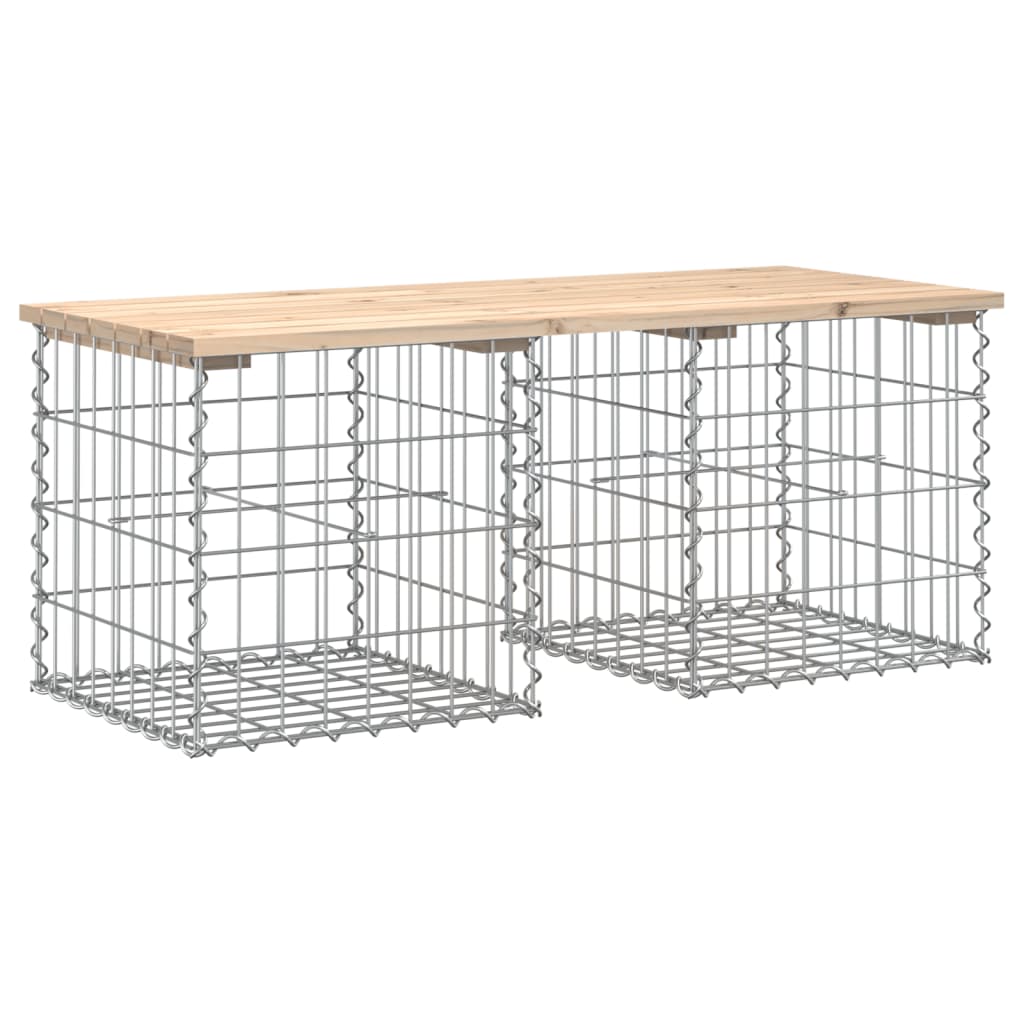 Hagebenk gabiondesign 103x44x42 cm heltre furu vidaXL