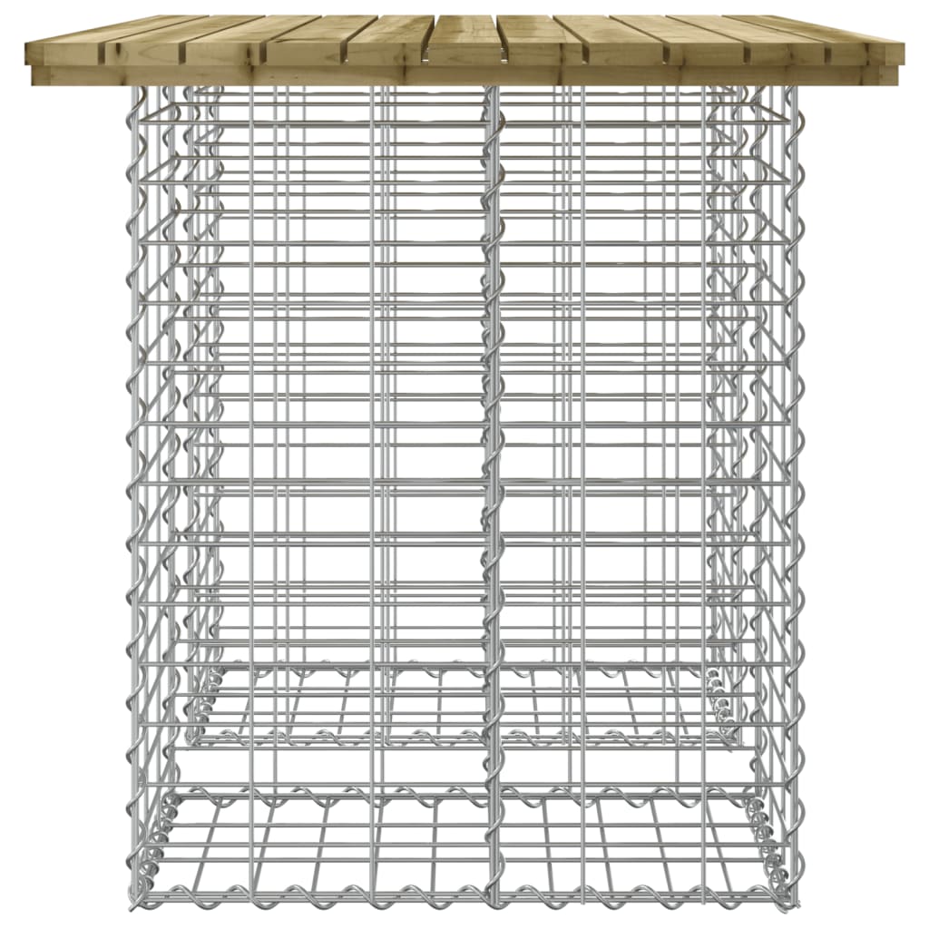 Hagebord gabiondesign 100x70x72 cm impregnert furu