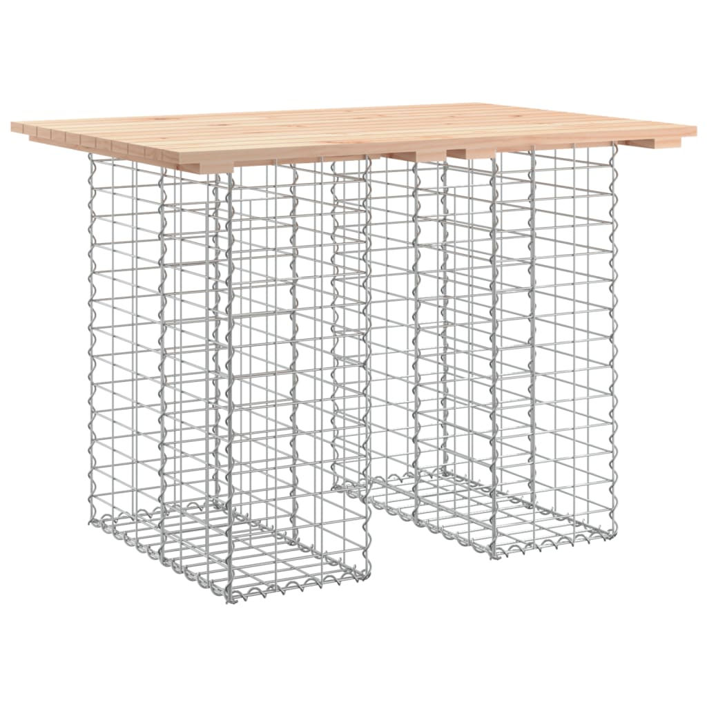 Hagebord gabiondesign 100x70x72 cm heltre furu