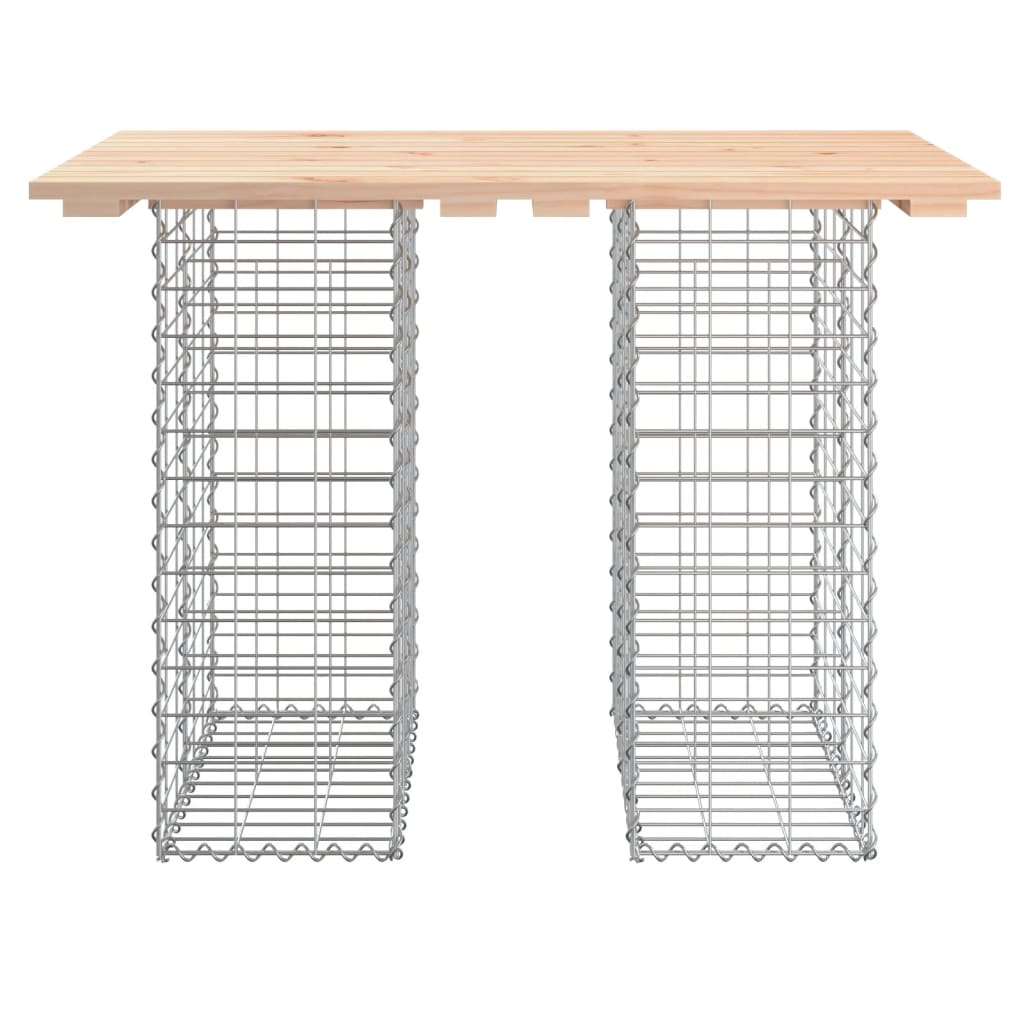 Hagebord gabiondesign 100x70x72 cm heltre furu