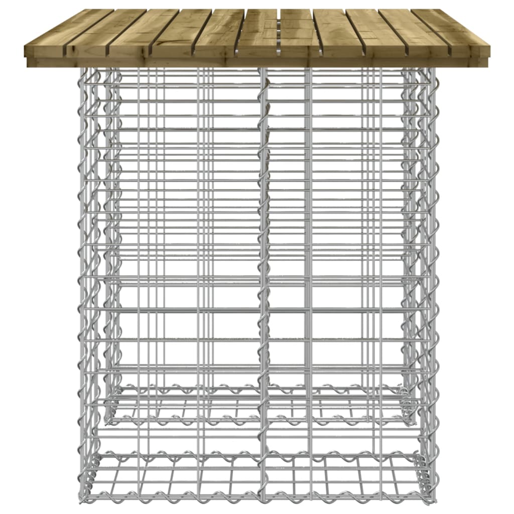 Hagebord gabiondesign 100x70x72 cm impregnert furu